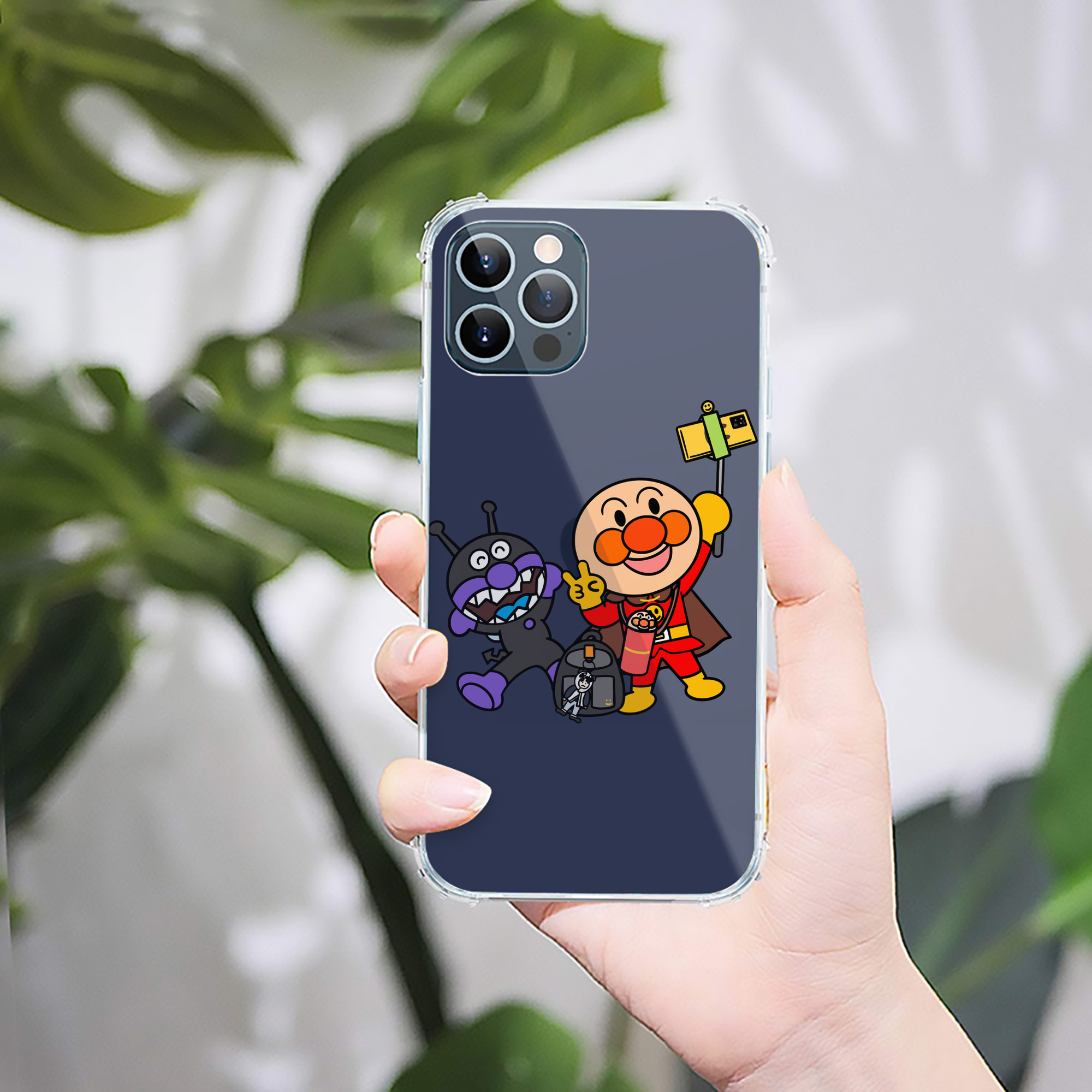 （画像用） アンパンマン Anpanman 【iPhone 12シリーズ対応】透明スマホケース（クリアソフトケース）